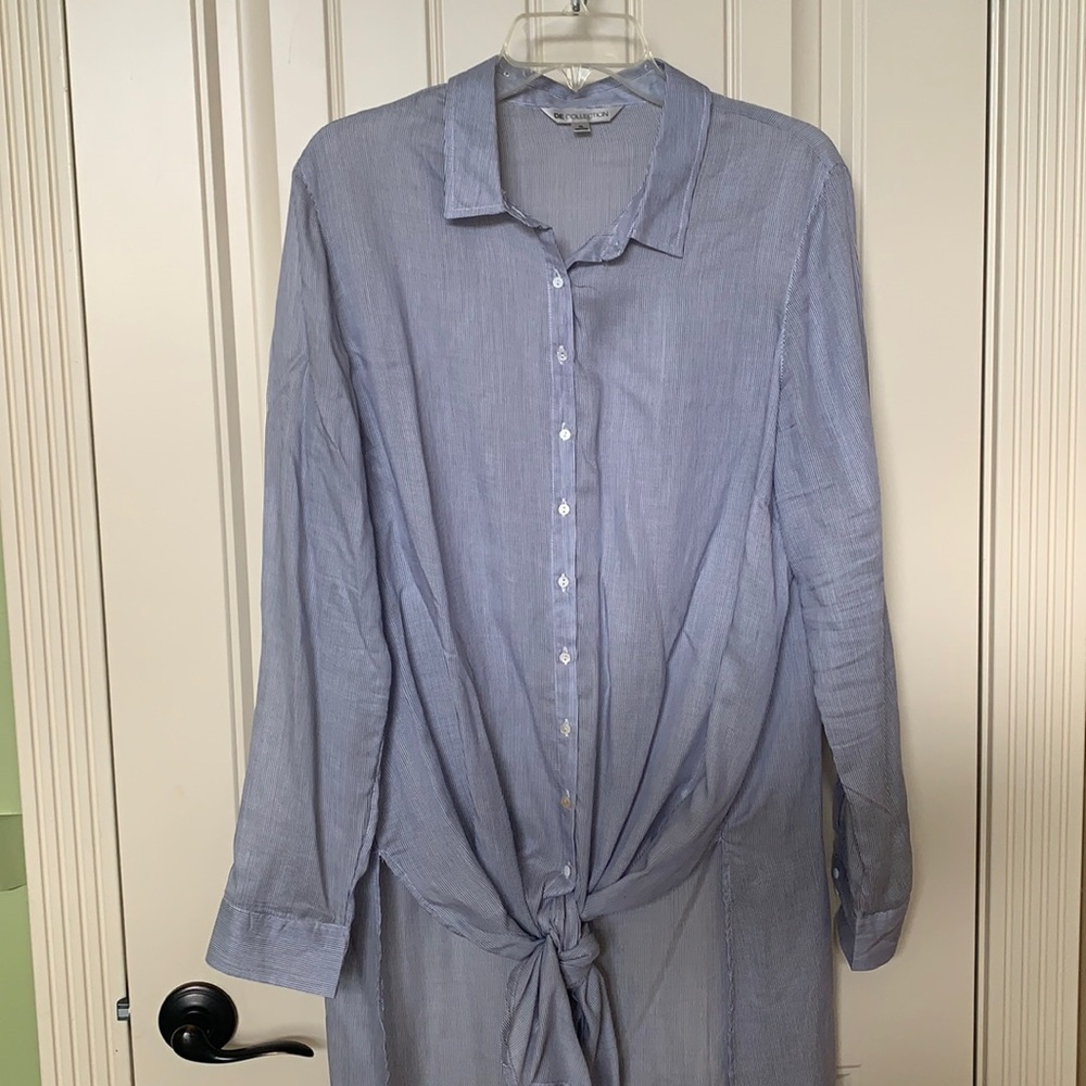Lightweight long duster blouse